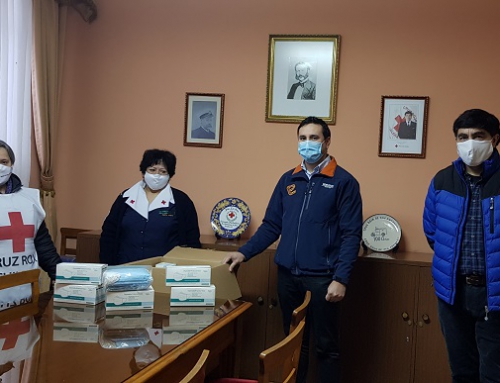 Trabajadores de EDELMAG junto a la empresa entregaron 1.500 mascarillas a la Cruz Roja.